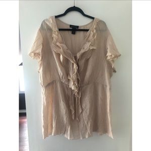 Ashley Stewart Ruffle Blouse - Plus Size 26